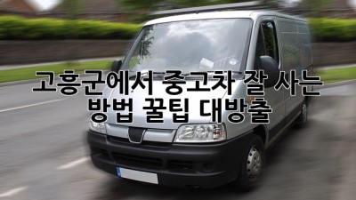 고흥군에서 중고차 잘 사는 방법! 꿀팁 대방출!