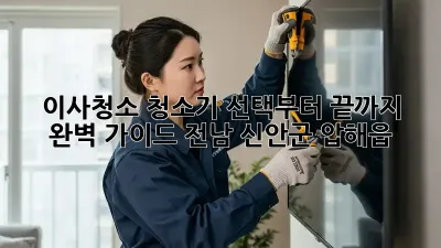 이사청소, 청소기 선택부터 끝까지 완벽 가이드! (전남 신안군 압해읍)